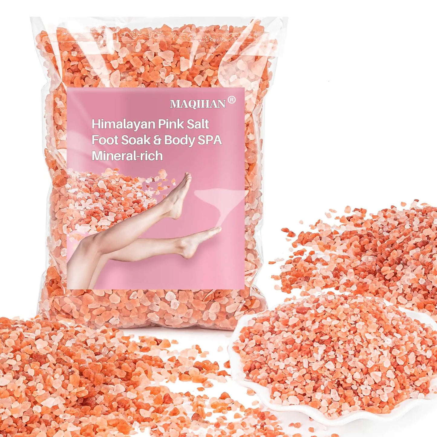 MAQIHAN Pink Himalayan Bath Salt – 14.5 oz
