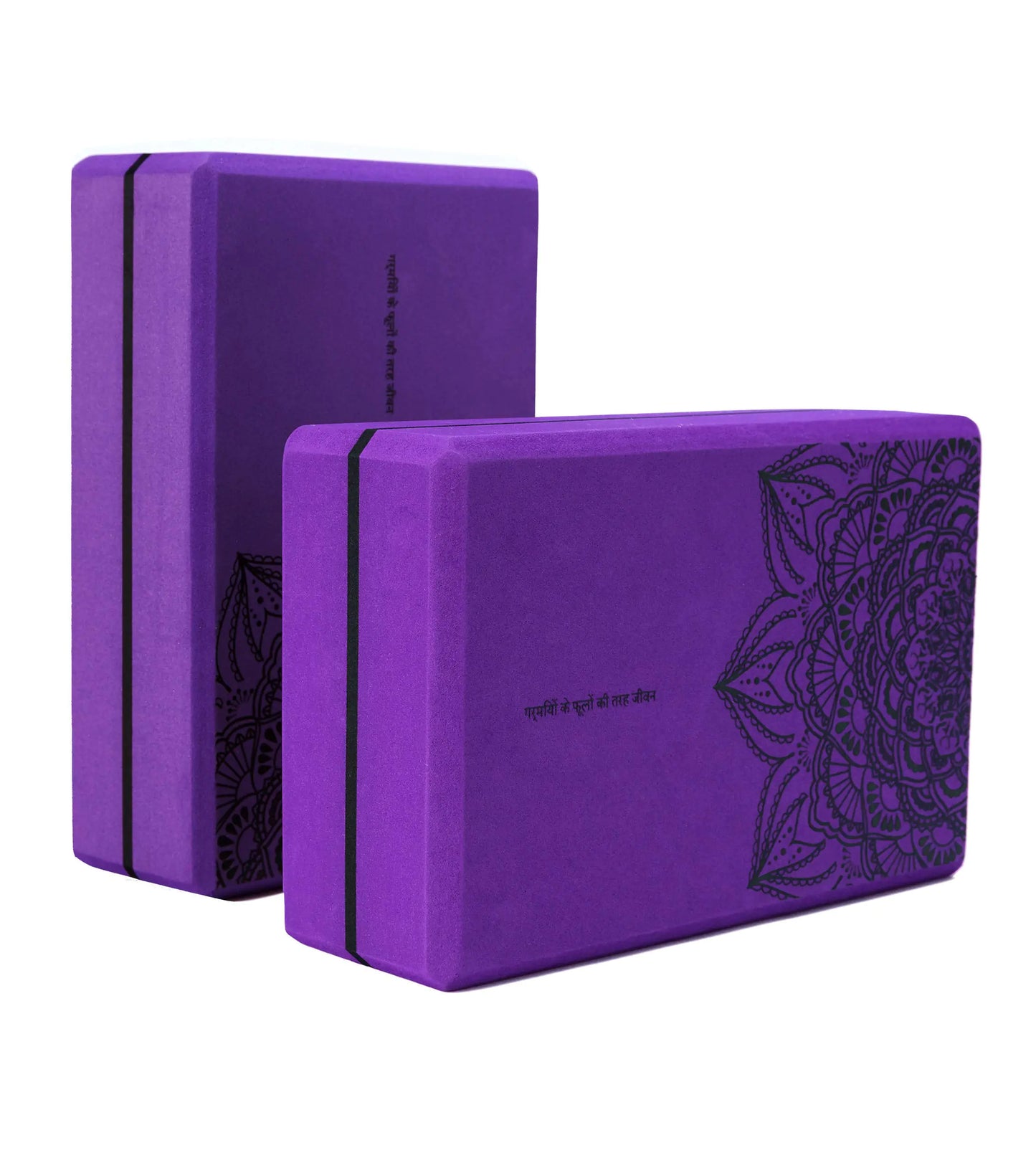 nuveti Yoga Blocks – Set of 2 High-Density EVA Foam Blocks (3”x6”x9”)