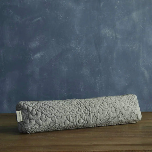 Brentwood Home Crystal Cove Pranayama Yoga Pillow – Buckwheat-Filled Breathing Support Bolster | Organic & Washable Cover | Made in California