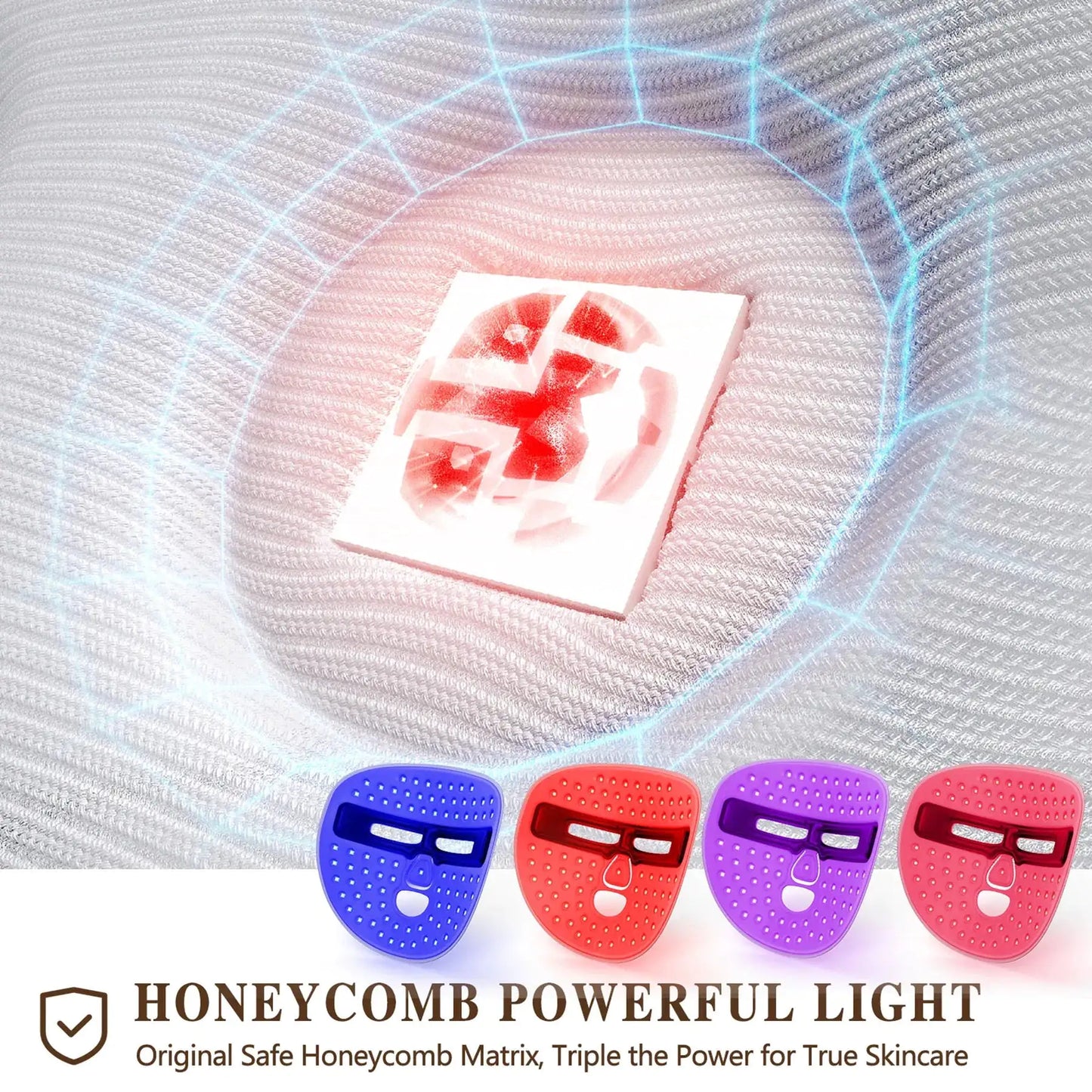 LED Face Mask – Red, Blue & Near-Infrared Light Therapy for At-Home Skincare