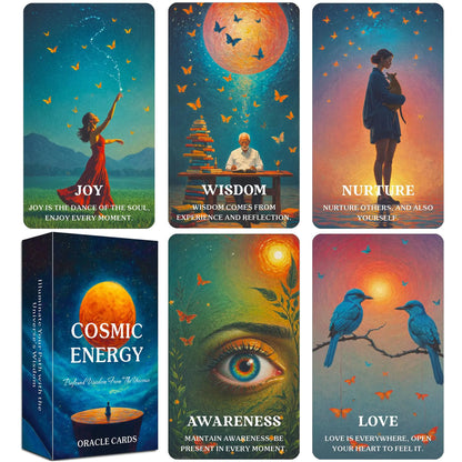 Cosmic Oracle Cards for Inner Strength & Guidance | Universe Message Deck for Daily Use, Meditation & Spiritual Insight