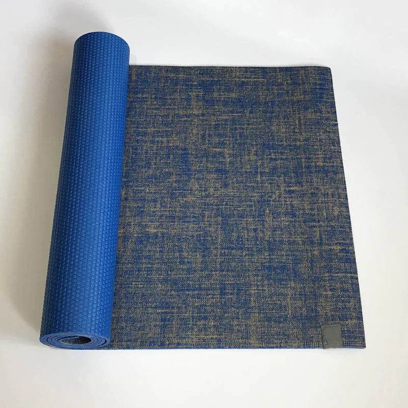 Linen Yoga Mat – Eco-Friendly Grip | 5mm Natural Rubber Base