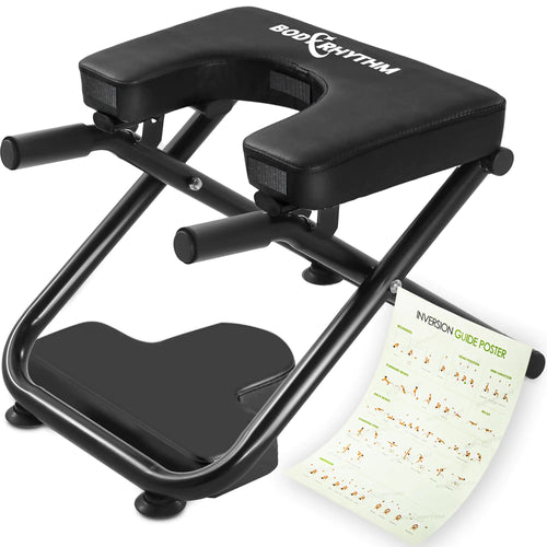 BODYRHYTHM Yoga Inversion Bench – Headstand Trainer for Strength, Stress Relief & Digestive Health (Black)