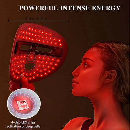LED Face Mask – Red, Blue & Near-Infrared Light Therapy for At-Home Skincare