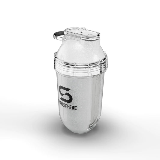 SHAKESPHERE Tumbler Cooler Shaker - Protein Shaker Bottle and Smoothie Cup 24 oz - Bladeless Blender Cup Purees Raw Fruit with No Blending Ball – Powder Mixer for Pre Workout Gym (Matte Black)