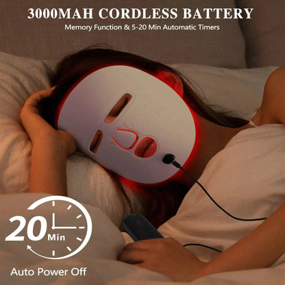 LED Face Mask – Red, Blue & Near-Infrared Light Therapy for At-Home Skincare