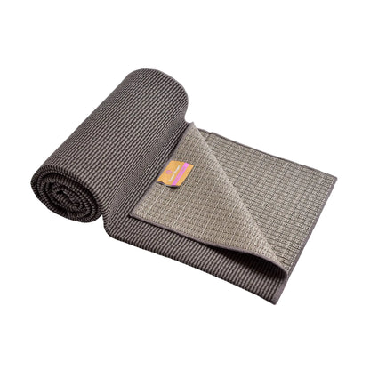 Hugger Mugger Yoga Towel – Graphite | Non-Slip, Fast-Drying, Soft & Absorbent for Hot Yoga