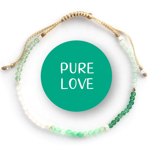 BALIPURA Love Crystals Bracelet – Rose Quartz & Jade Aura Wristlet (2mm Beads)